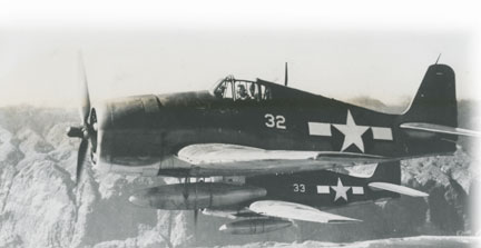 Van Haren flies his Grumman F6F Hellcat, numbered 32